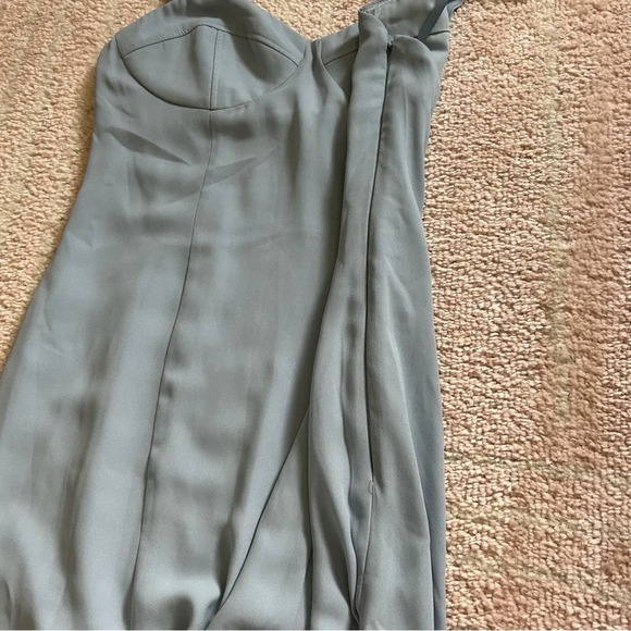 NWT BHLDN Antonia Georgette Maxi Dress Bridesmaid Pale Blue Size 6 Homecoming - Picture 6 of 15
